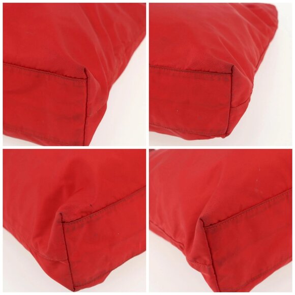 PRADA Tote Bag Nylon Red Silver Auth 155081 - Picture 16 of 16
